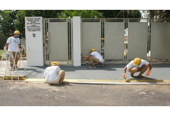 Reeducandos atuaram na execução as melhorias no Lar dos Velhos de Adamantina, realizadas com apoio do Poder Judiciário e da comunidade (Foto: Cedida).