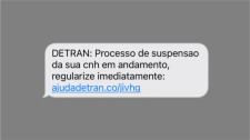 Detran alerta para golpes por mensagens SMS