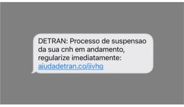 Detran alerta para golpes por mensagens SMS