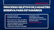 FAI tem inscrições abertas de processo seletivo de cadastro reserva para estagiários