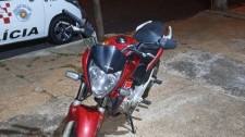 Em Lucélia PM apreende motocicleta por adulteração de emplacamento