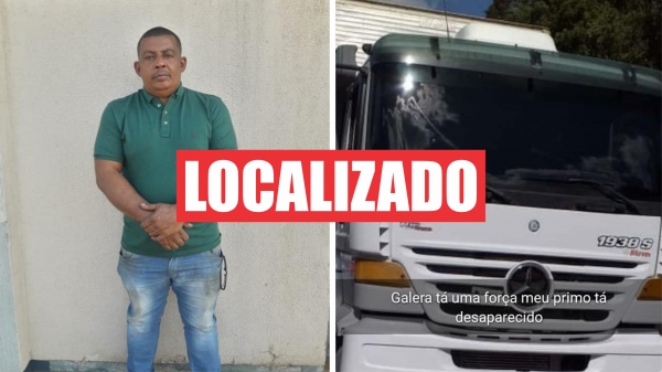 O caminhoneiro adamantinense Valter Ferreira foi vítima de assalto. Motorista foi localizado em segurança (Reprodução).