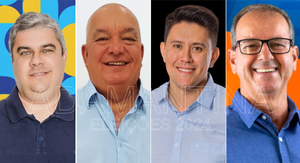 Robles, Dr. Jorge, Alcio e Tiveron, quatro candidatos a prefeito de Adamantina (Siga Mais).