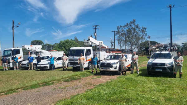 Equipes da Energisa em Adamantina (Da Assessoria).