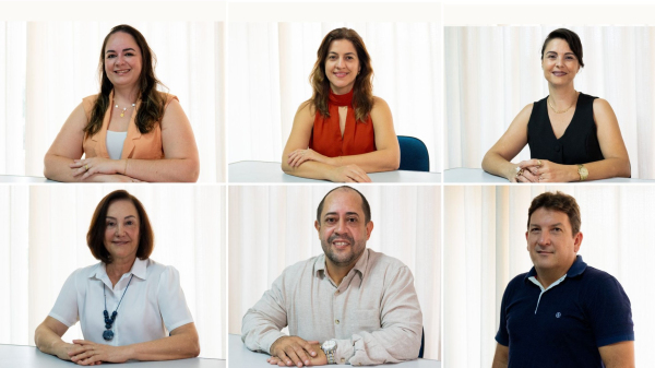 Juliana Bressan, Ana Queila Zanardo, Paula Andreia Valese, Beth Meirelles, Evandro Pereira de Souza e Gilmar Bosso (Cedida/Da Assessoria).