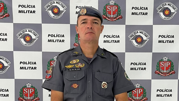 O homenageado, tenente-coronel Júlio Marcelo Romagnoli (Cedida/25BPM/I).