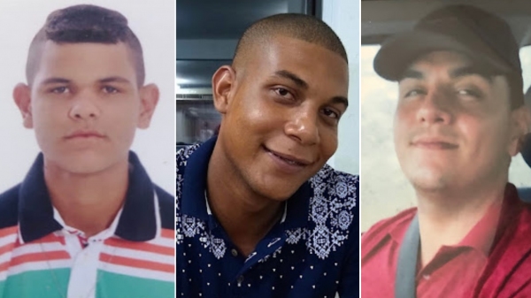 Jean, Carlos e Luiz, três moradores de Pacaembu mortos a tiros no Mato Grosso (Reprodução/ Remano Organização Social).